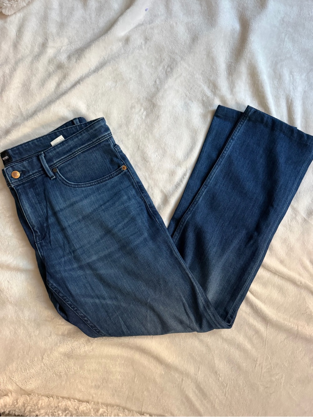 Hugo Boss Men's Slim Dark Blue Denim Jeans